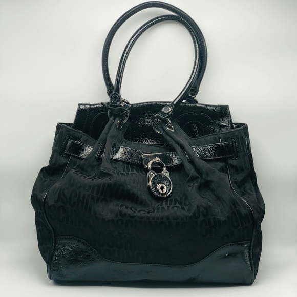 Moschino Handbags - EUC Large Black Monogram Moschino Tote